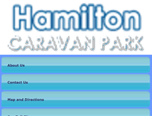 Tablet Screenshot of hamiltoncaravanpark.com.au